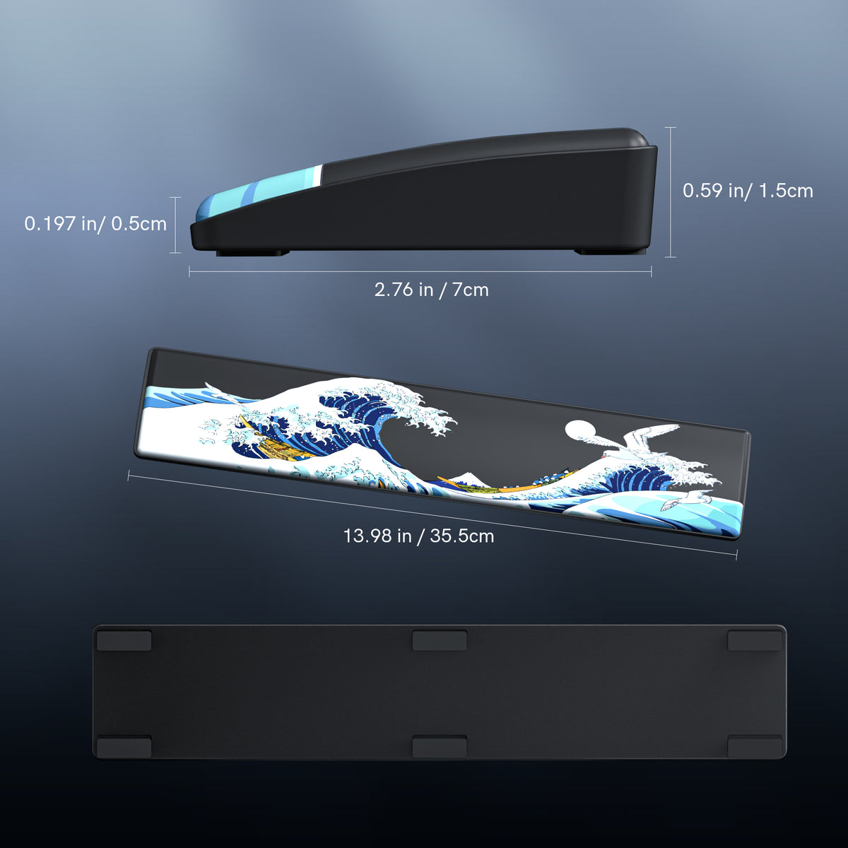Womier Black Coral Sea Keyboard Wrist Rest