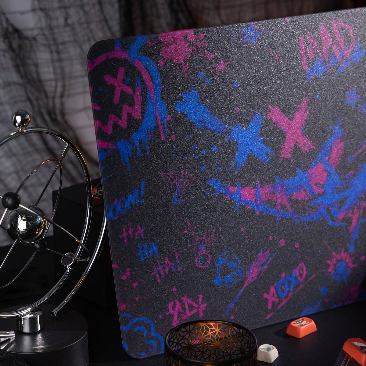 Halloween Haunted Castle Bundle — Womier WD75 HE Keyboard + William Castle MOA PBT Keycaps + Red Graffiti Glass Mouse Pad - Womier Keyboard