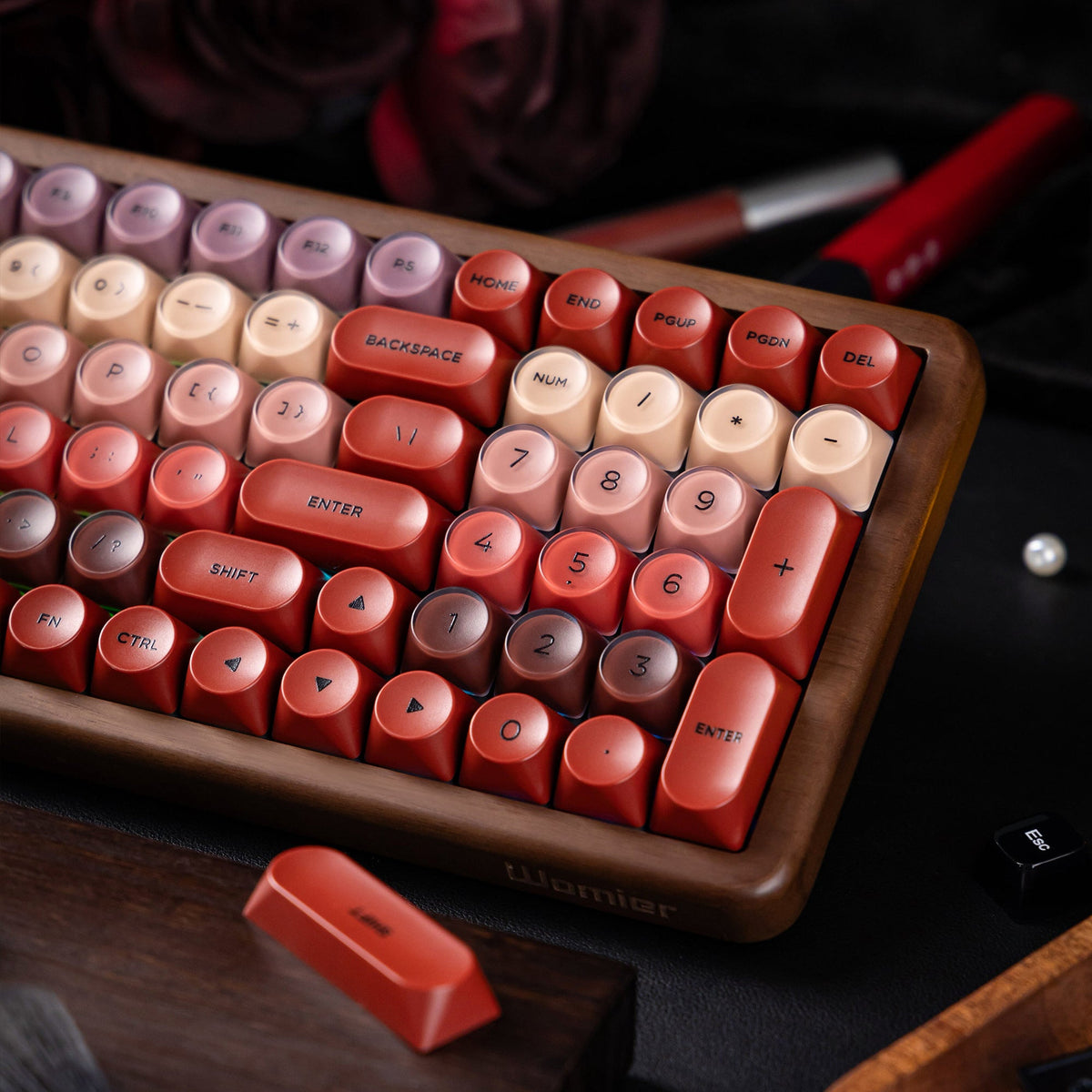 Halloween Lipstick Vintage Bundle — Womier WD99 Keyboard + Womier Lipstick 132-Key MOA Profile Translucent - Womier Keyboard