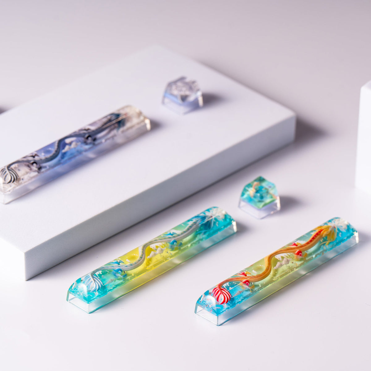 Womier Auspicious Dragon Artisan Resin Keycaps (5 Colorways) - Womier Keyboard