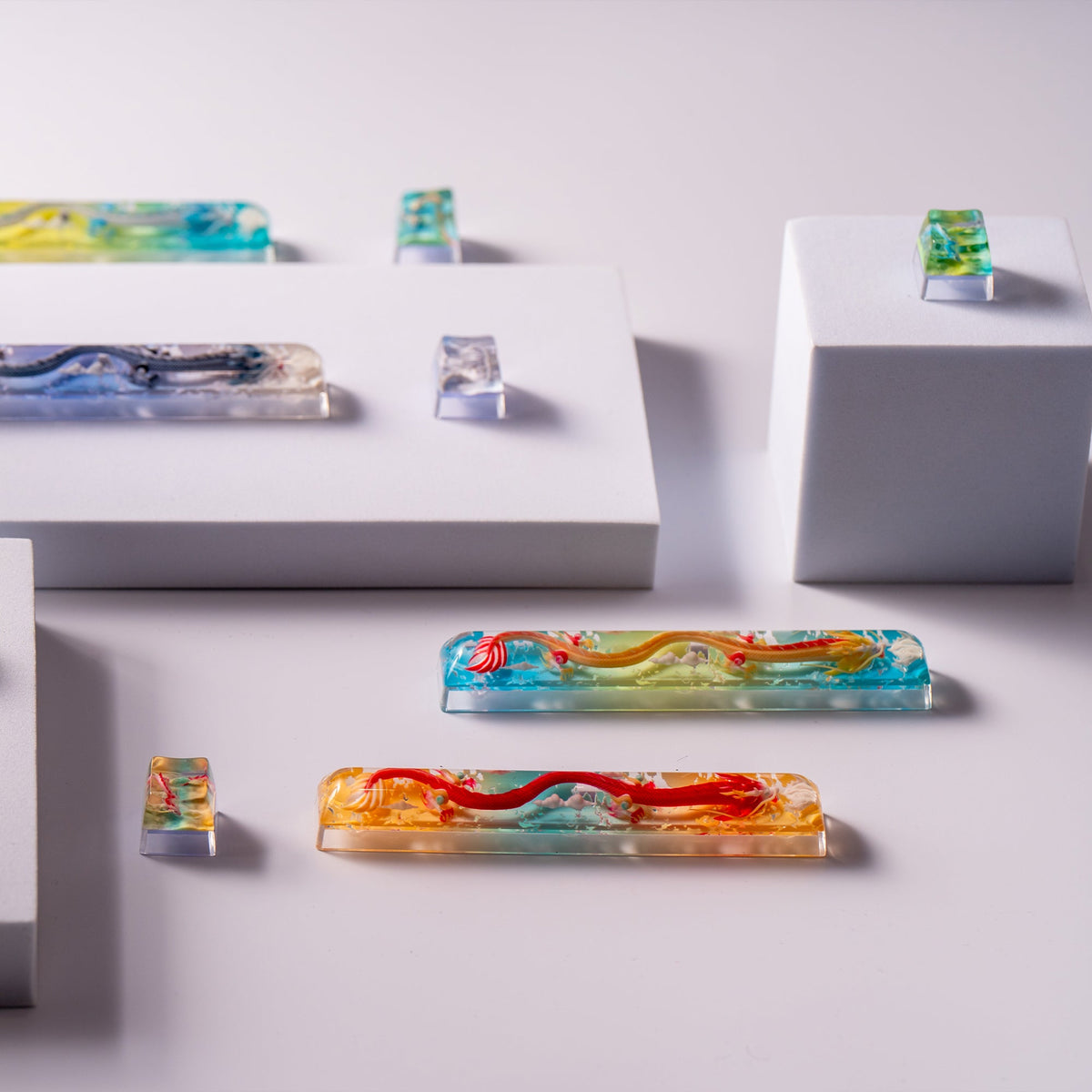 Womier Auspicious Dragon Artisan Resin Keycaps (5 Colorways) - Womier Keyboard
