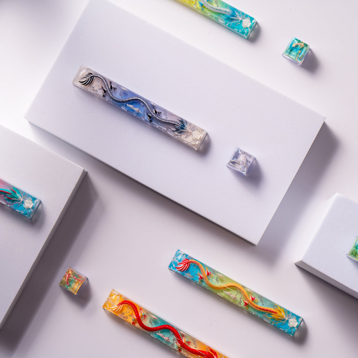 Womier Auspicious Dragon Artisan Resin Keycaps (5 Colorways) - Womier Keyboard