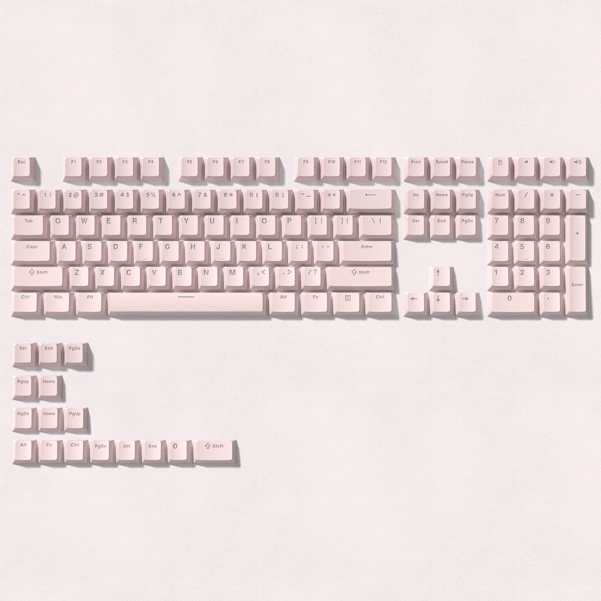 Womier Cherry Profile Single - Color Shine - Through PBT 124 - Key Keycaps - Womier Keyboard