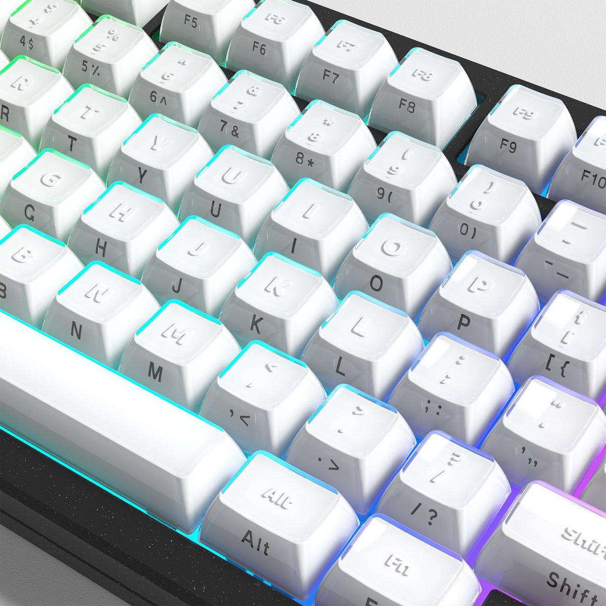 Womier Crystal Jello 124 - Key Side - Printed ASA Profile Keycap Set - Womier Keyboard
