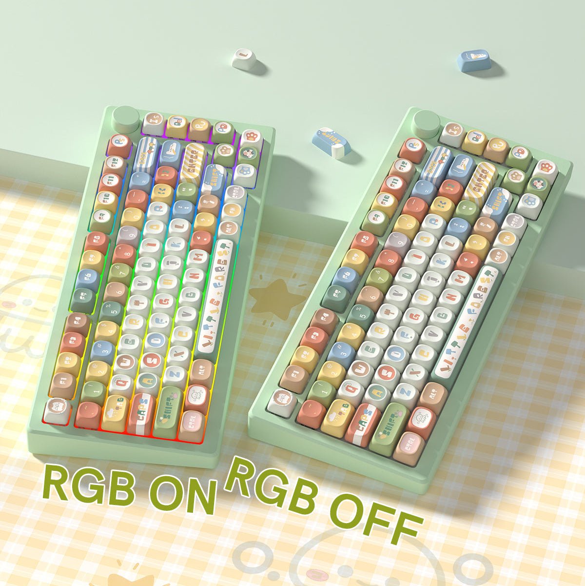 Womier Forest Animals MOA Profile Dye - Sublimation PBT Keycap Set - Womier Keyboard