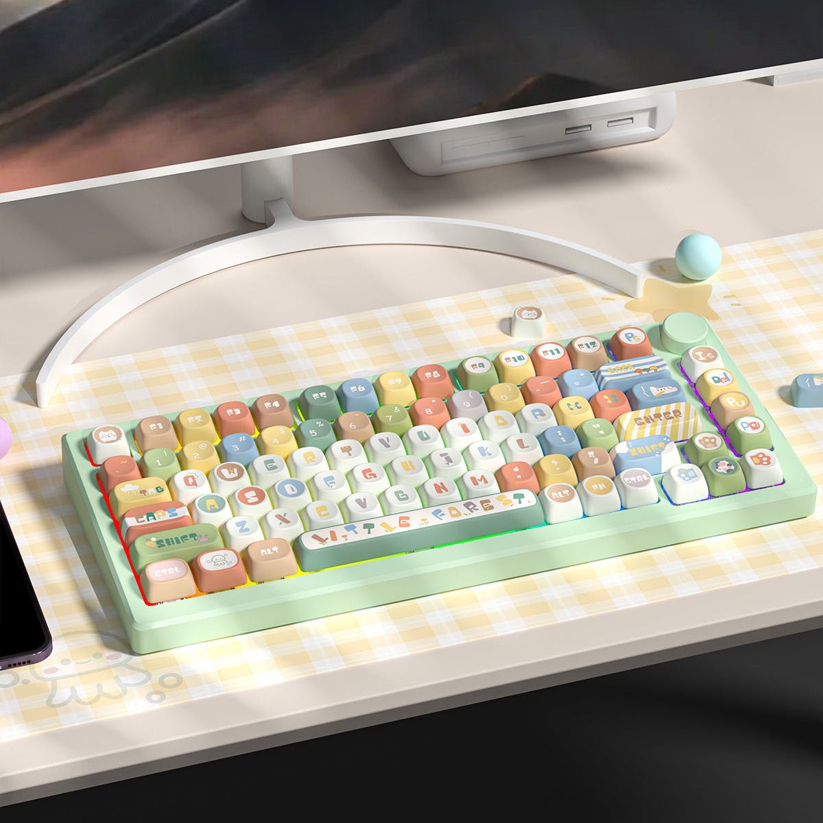 Womier Forest Animals MOA Profile Dye - Sublimation PBT Keycap Set - Womier Keyboard