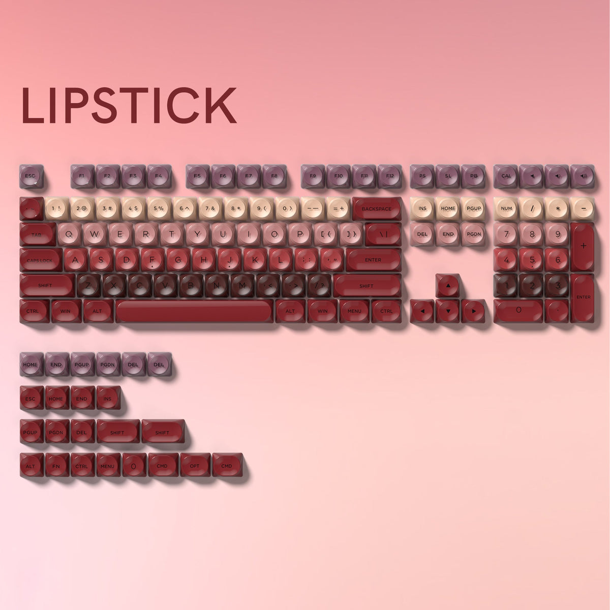 Womier Foundation/Lipstick 132 - Key MOA Profile Translucent PBT+PC Keycap Set - Womier Keyboard