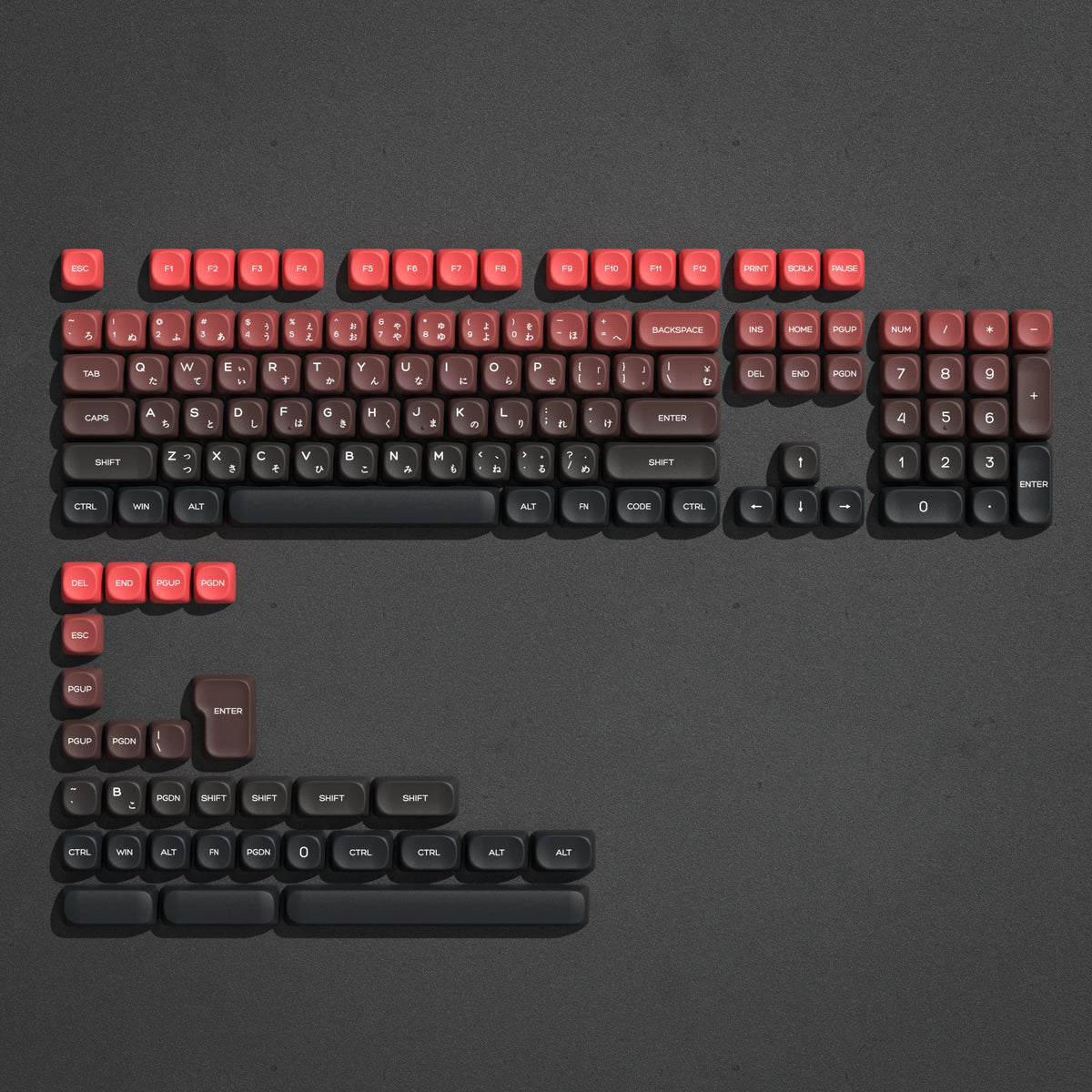 Womier Gradient Series MOA Profile Dye Sublimation PBT Keycap Set (4 Colorways) - Womier Keyboard