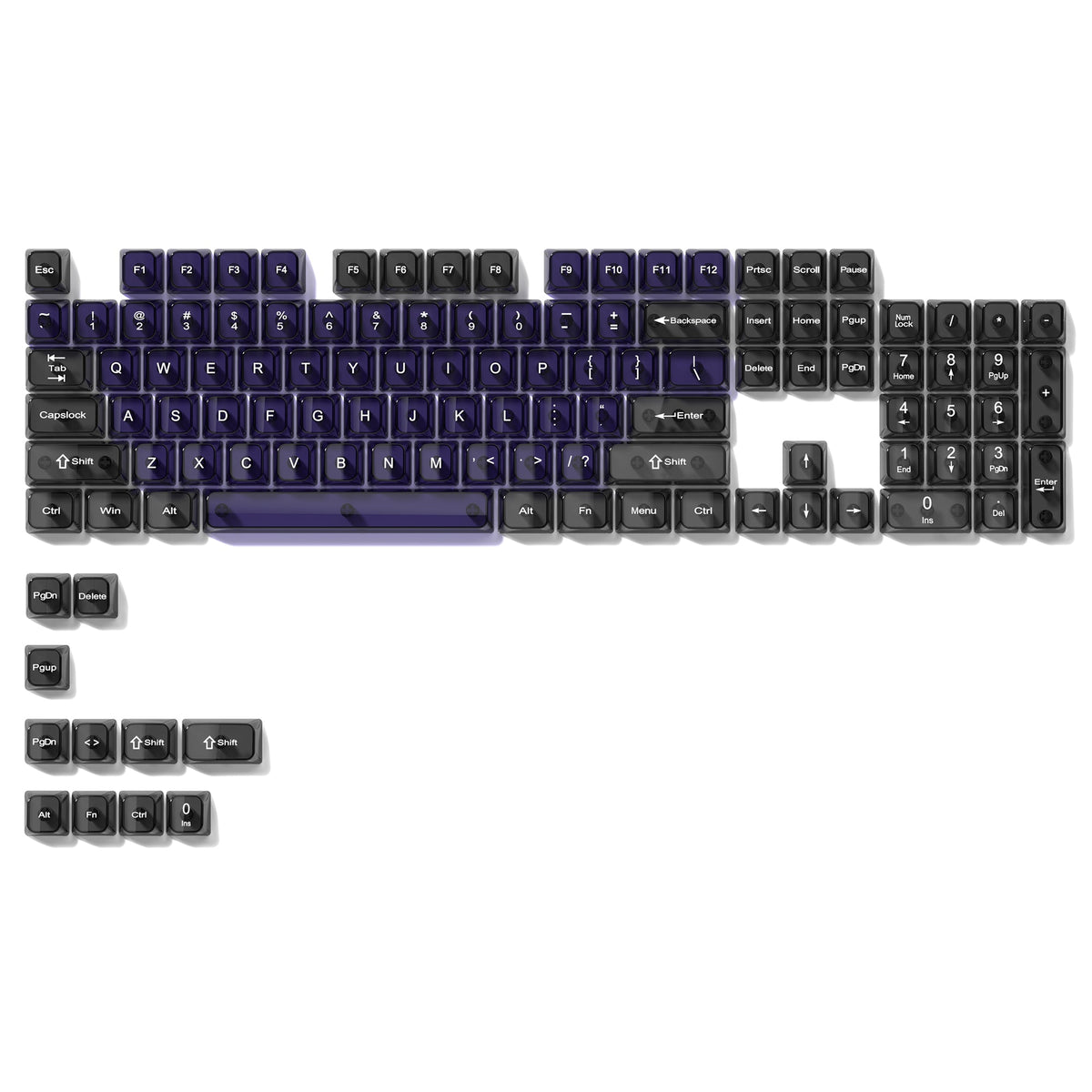 Womier Iceberg 115-Key MDA Profile Transparent PC Keycap Set - Womier Keyboard