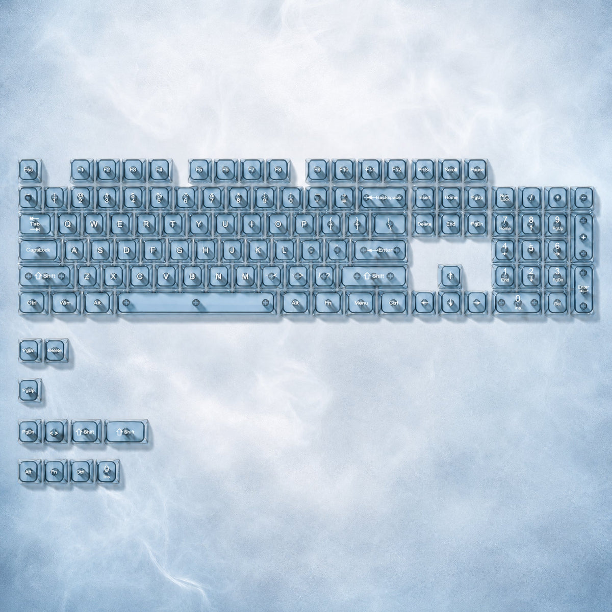 Womier Iceberg 115-Key MDA Profile Transparent PC Keycap Set - Womier Keyboard