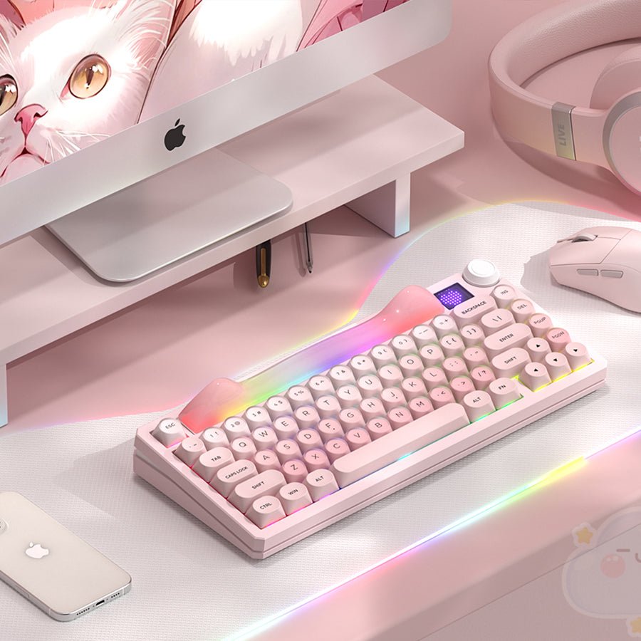 Womier K80 Mechanical Keyboard | Smart Screen, Media Knob & RGB Light Box - Womier Keyboard