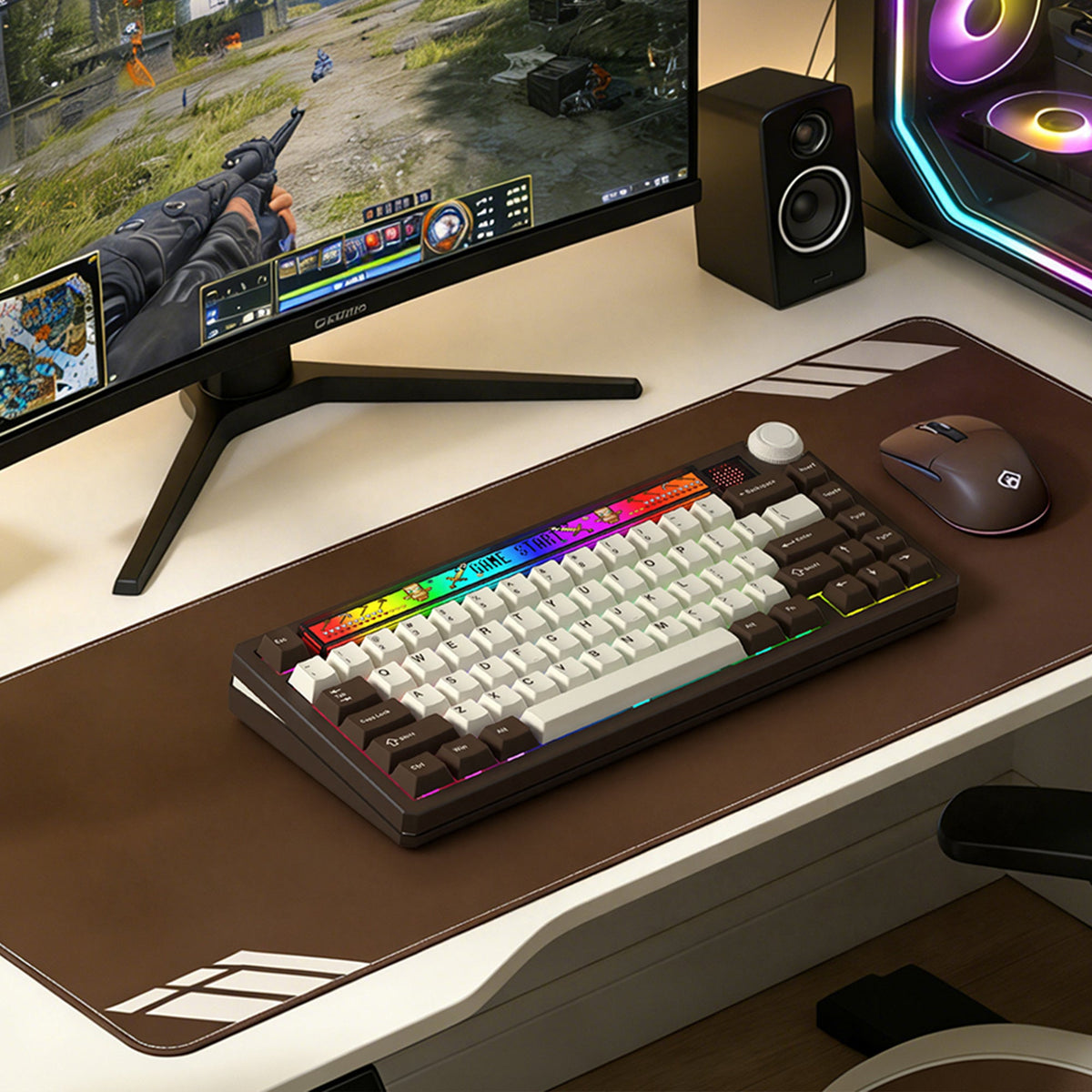 Womier K80 Mechanical Keyboard | Smart Screen, Media Knob & RGB Light Box - Womier Keyboard