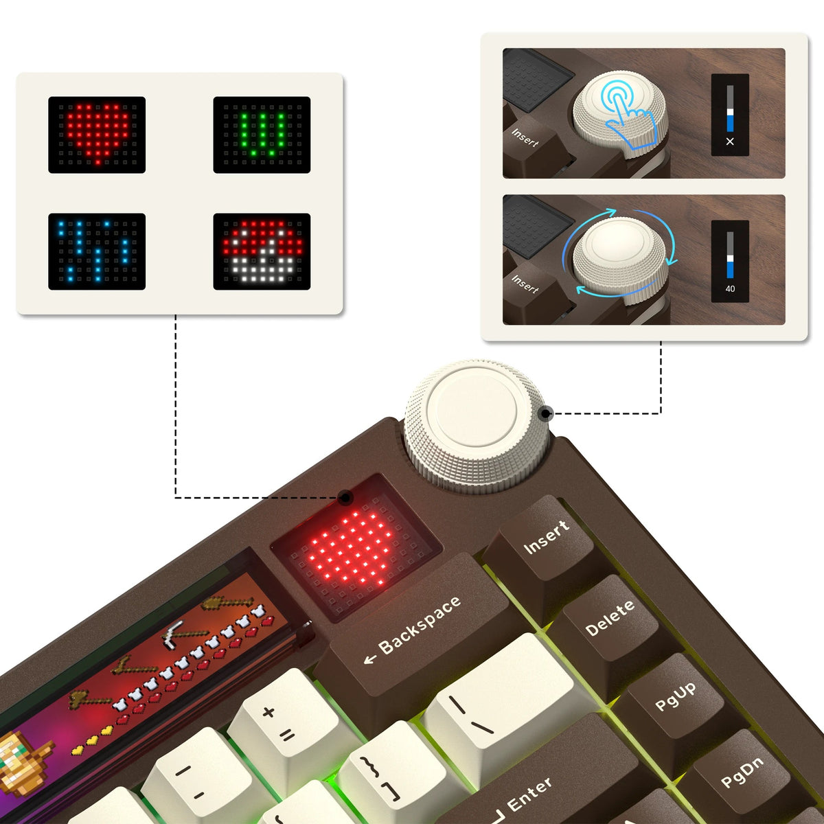 Womier K80 | Smart Screen & Media Knob Mechanical Keyboard - Womier Keyboard