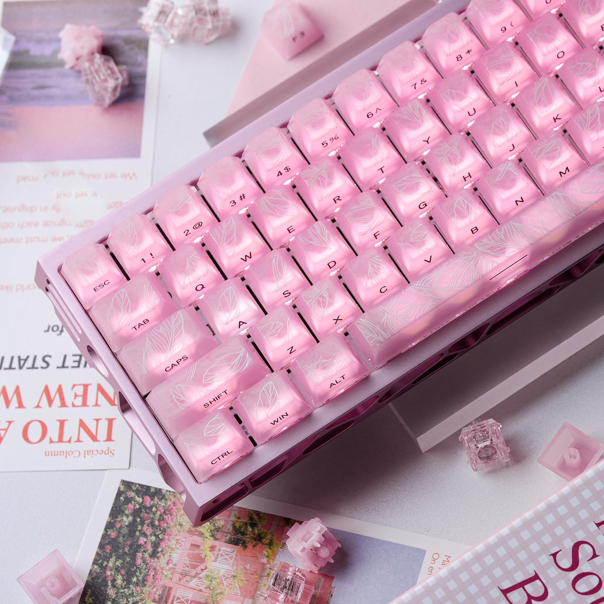 Womier Keycaps - Frost Feather - Cherry Side-Printed (115 Keys) - Womier Keyboard