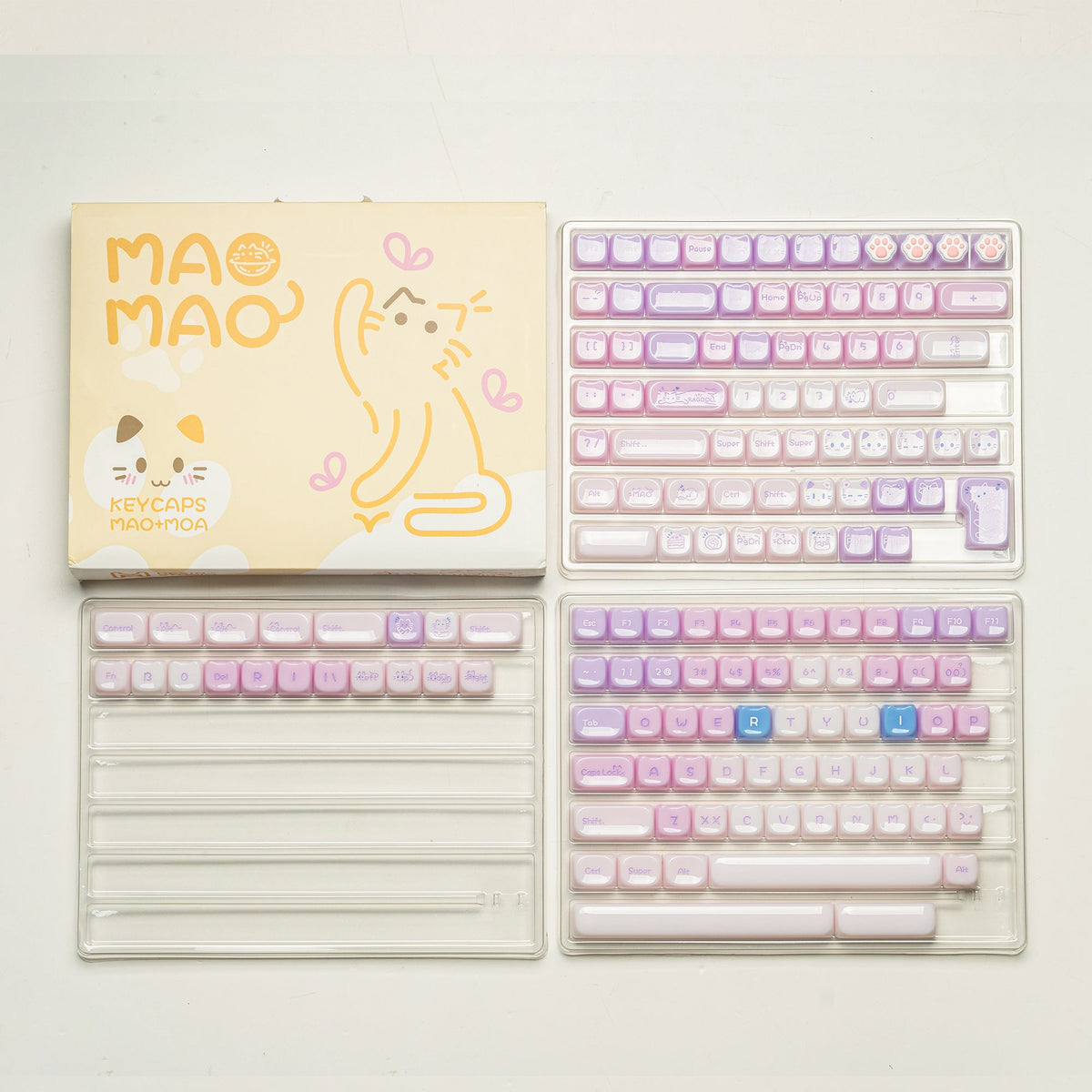 Womier Kittens Themed MOA+MAO Profile PC Keycap Set - Womier Keyboard