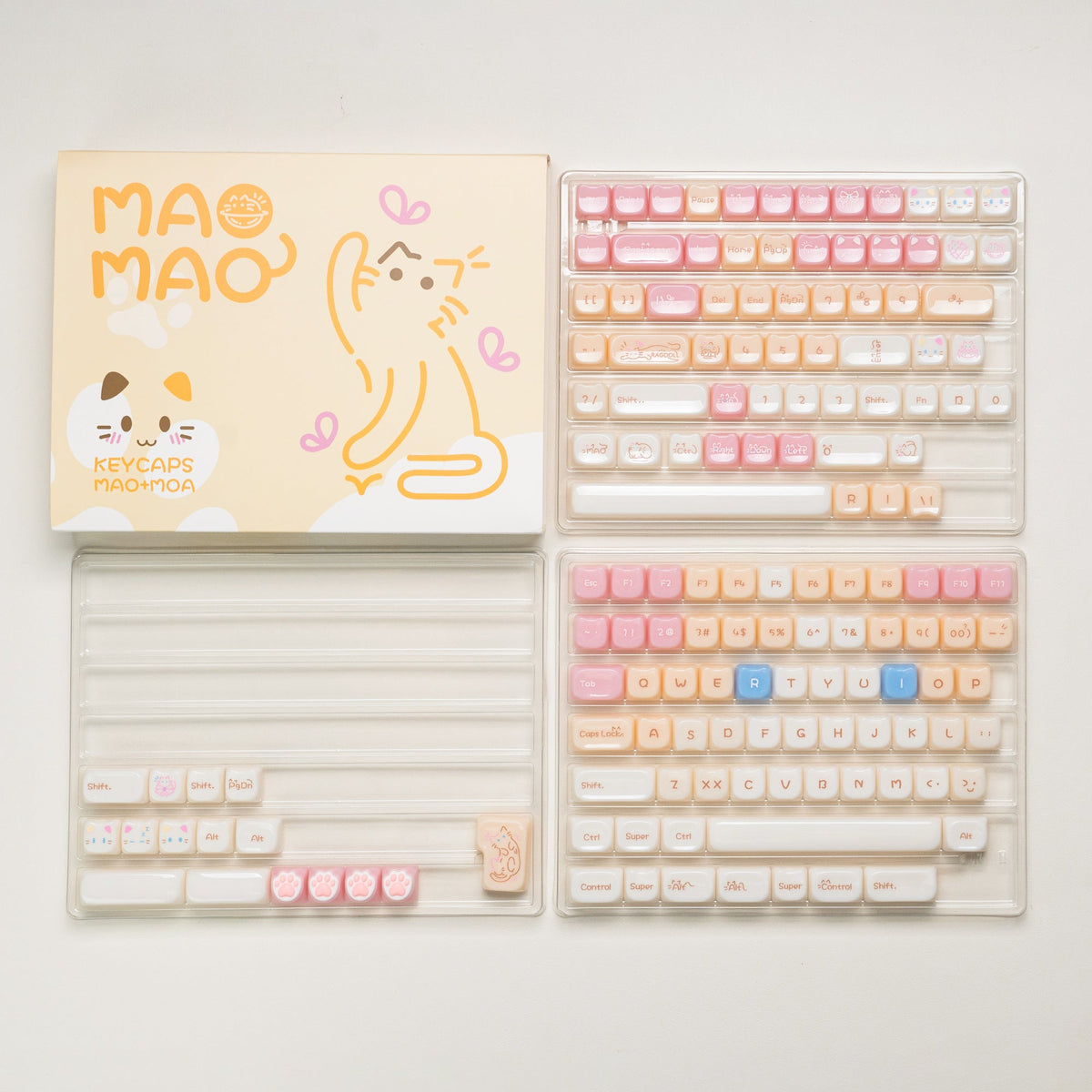 Womier Kittens Themed MOA+MAO Profile PC Keycap Set - Womier Keyboard