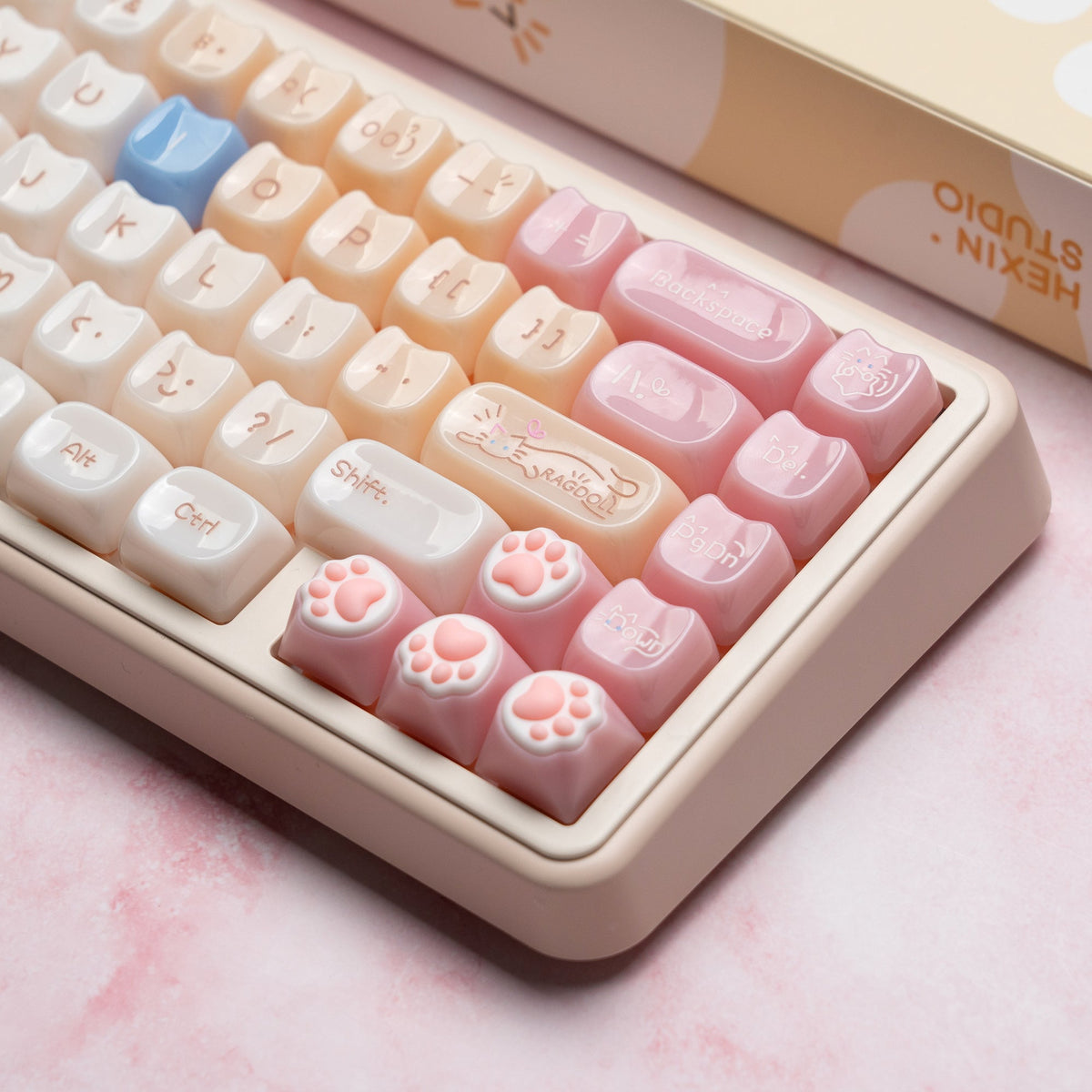 Womier Kittens Themed MOA+MAO Profile PC Keycap Set - Womier Keyboard
