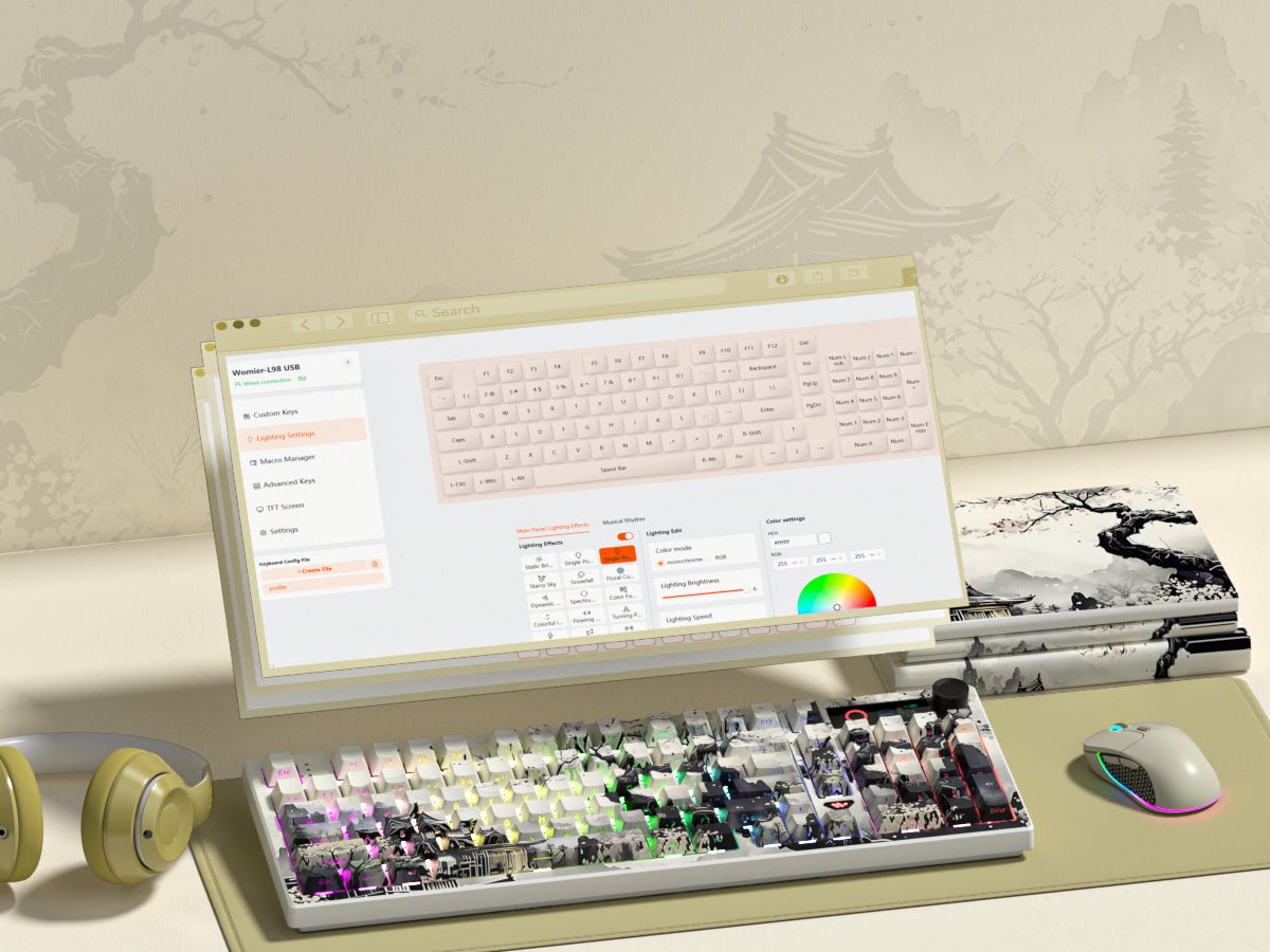 Womier L98 98% Wireless Mechanical Keyboard with TFT Screen & Knob (3 Colors) - Womier Keyboard
