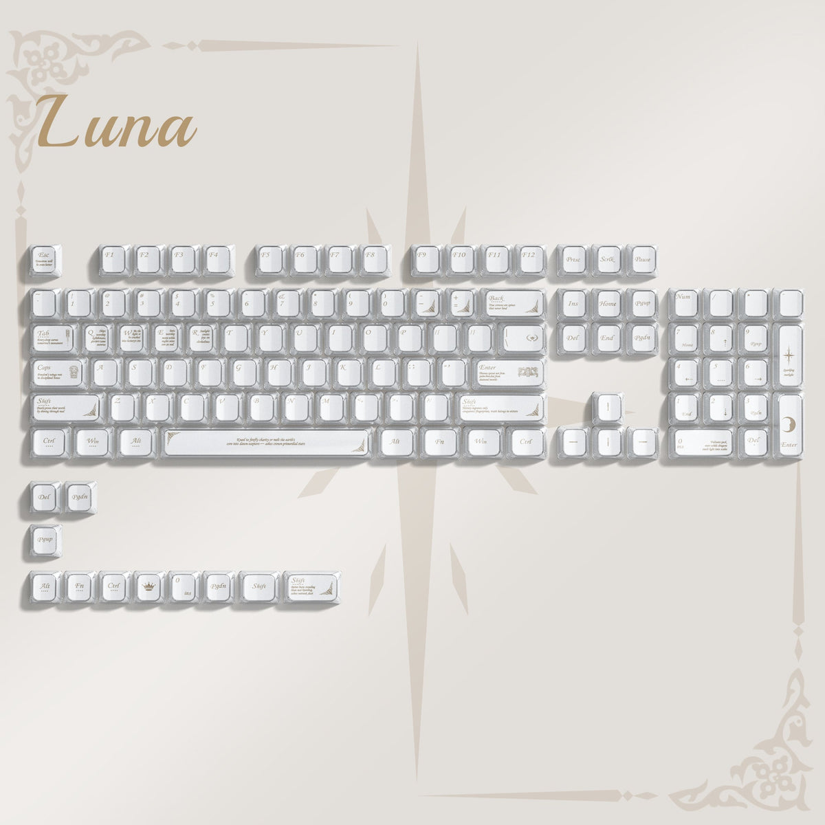 Womier Luna 115 - Key MDA Profile Double - Shot Keycap Set - Womier Keyboard