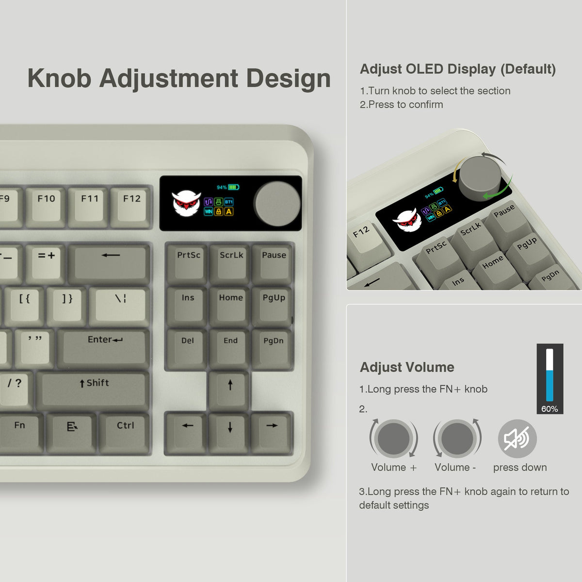 Womier M87 Pro TKL Wireless Mechanical Keyboard with Multimedia Display - Womier Keyboard