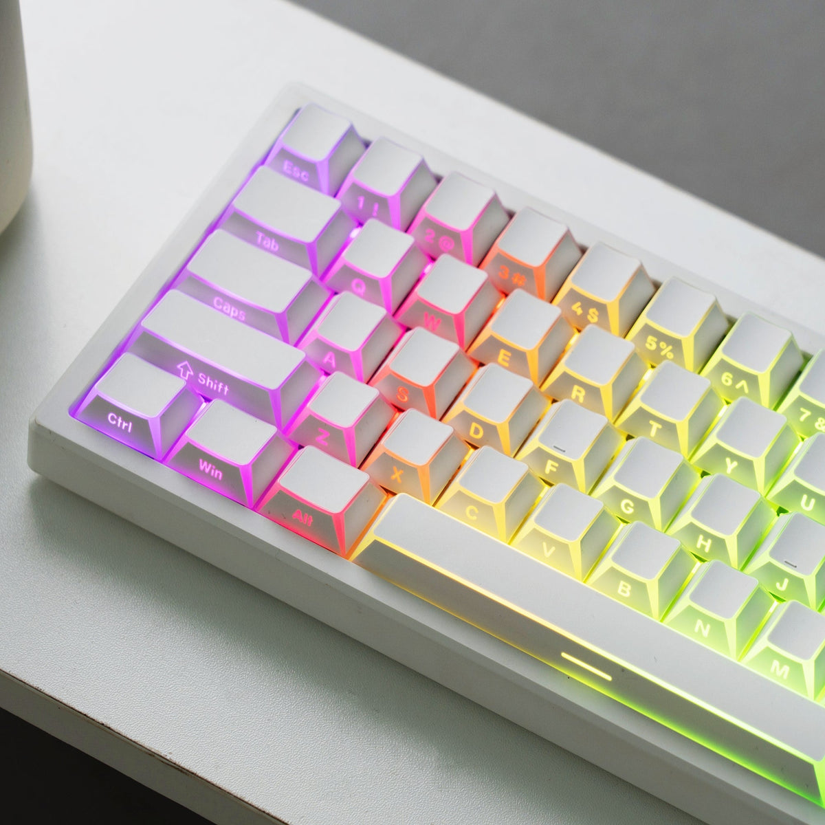Womier Manga Black PBT Keycaps: Side - Printed Shine - Through Set for Mechanical Keyboards - Womier Keyboard