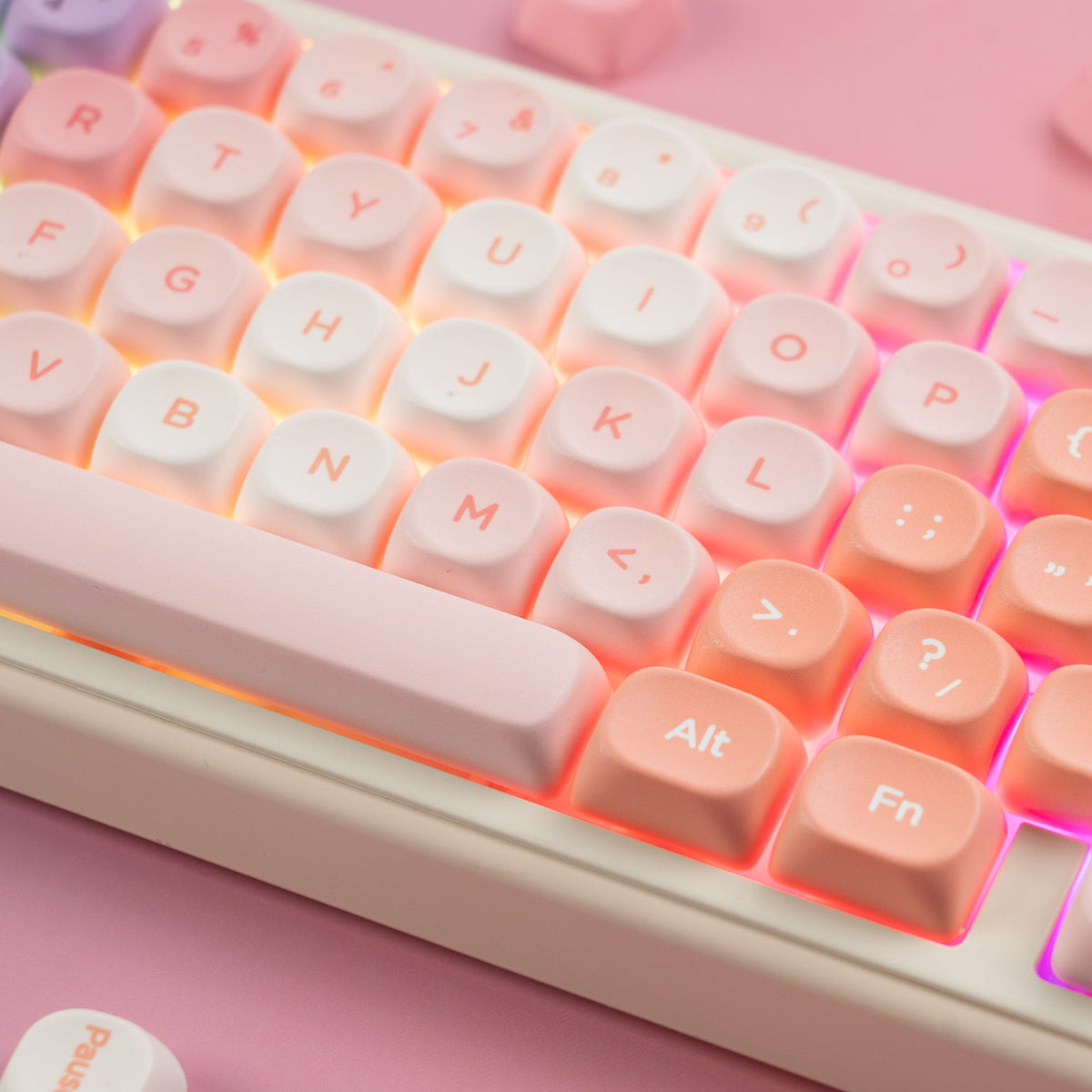 Womier Neon Spectrum MOA Profile Dye - Sublimation PBT Keycap Set - Womier Keyboard
