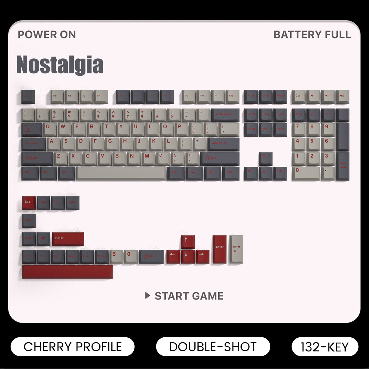 Womier Nostalgia Cherry Profile Double Shot PBT Keycap Set - Womier Keyboard