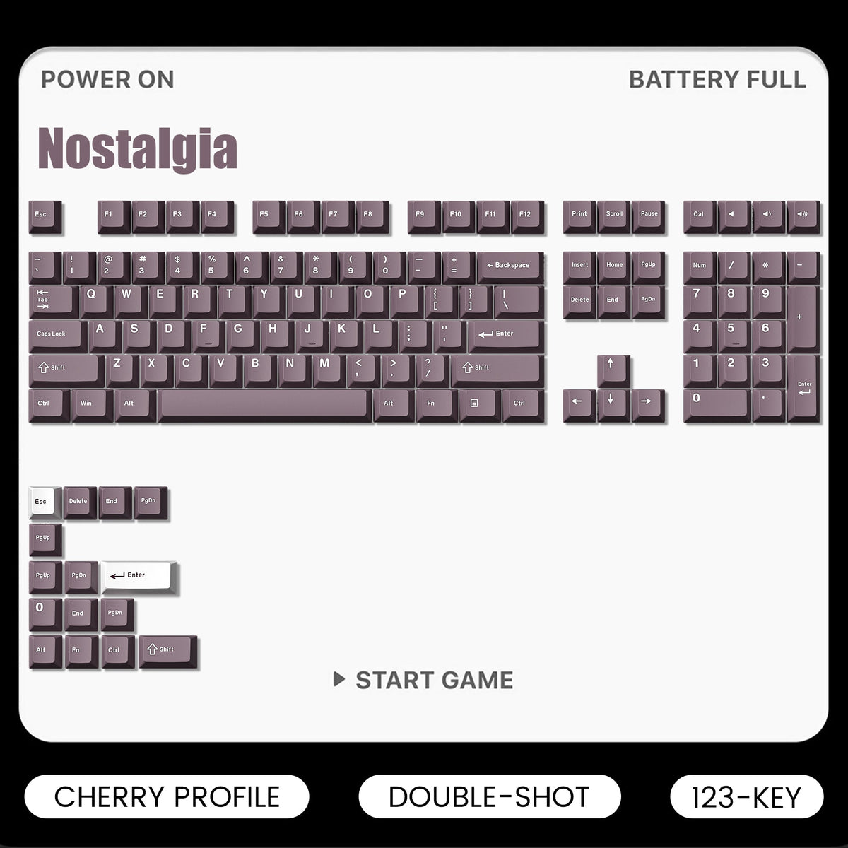 Womier Nostalgia Cherry Profile Double Shot PBT Keycap Set - Womier Keyboard