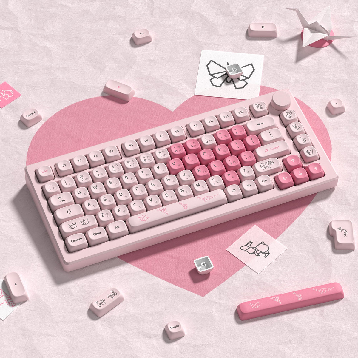 Womier Origami MOA Profile Dye - Sublimation PBT Keycap Set - Womier Keyboard