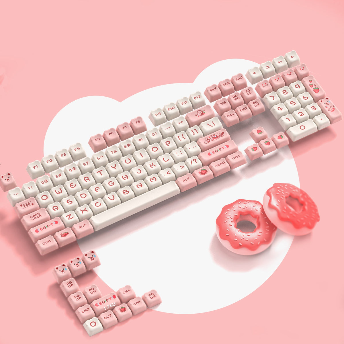 Womier Panda Bear 122 - Key KDA Profile Double - Shot PBT Keycap Set - Womier Keyboard