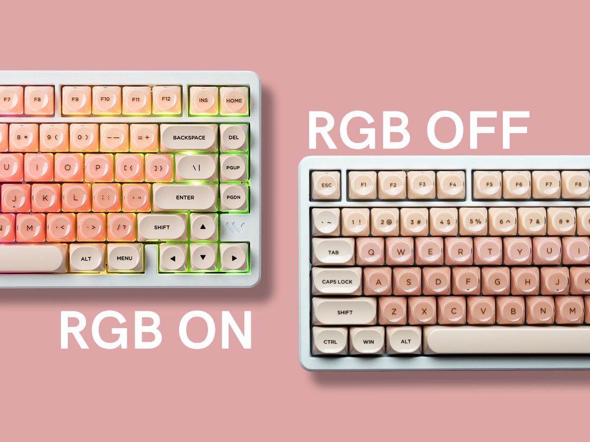 Womier Pink MOA Profile Dye - Sublimation PBT Keycap Set - Womier Keyboard