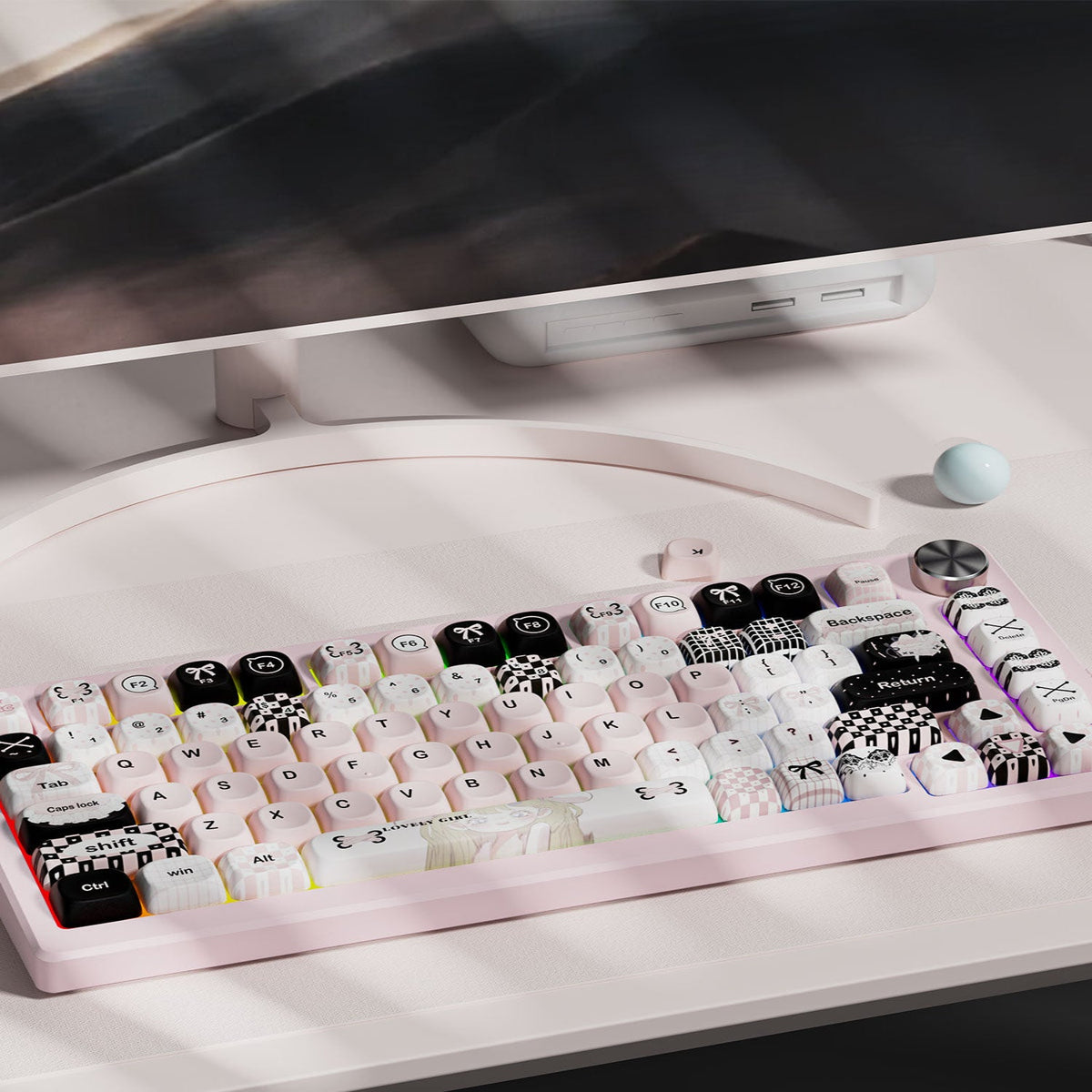 Womier Plaid Girl MOA Profile Dye - Sublimation PBT Keycap Set - Womier Keyboard