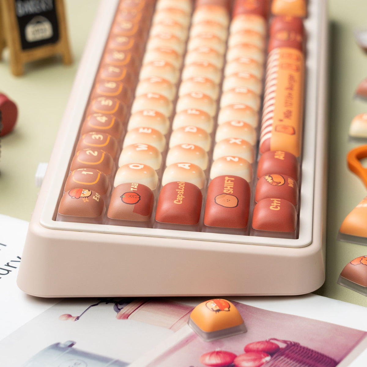 Womier Pudding Bun MOG Profile Dye - Sublimation PBT Keycap Set - Womier Keyboard