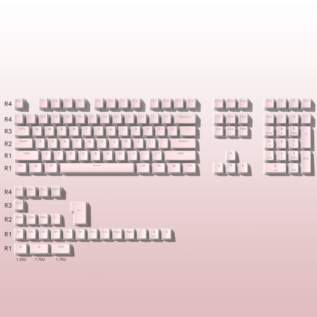Womier Pudding OEM Profile 129 - Key PBT Keycap - Womier Keyboard