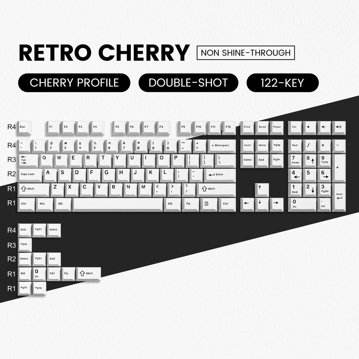 Womier Retro Cherry Series Double - Shot Cherry Profile PBT Keycaps - Womier Keyboard