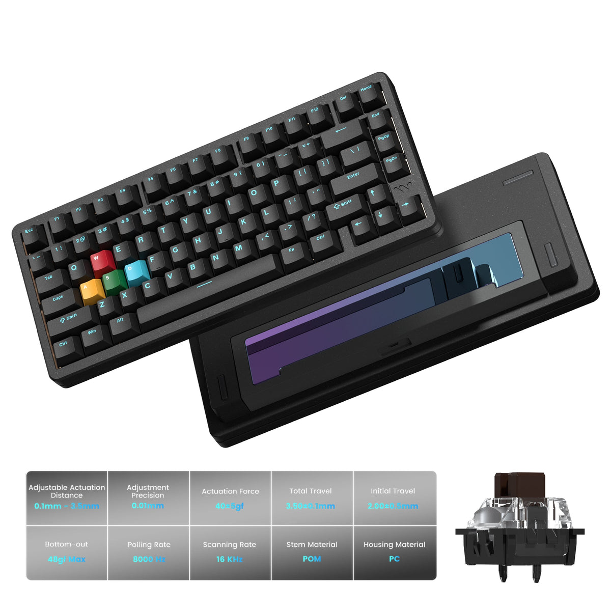 Womier SK75 TMR Wireless Magnetic Switch Aluminum Keyboard - Womier Keyboard