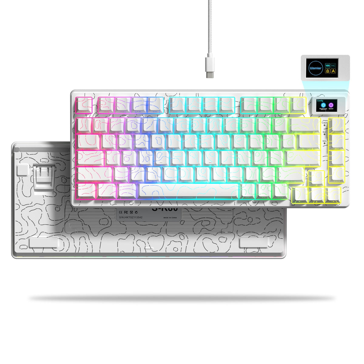 Womier SK80 Gasket Mounted 75% Mechanical Keyboard with Multimedia Display - Womier Keyboard