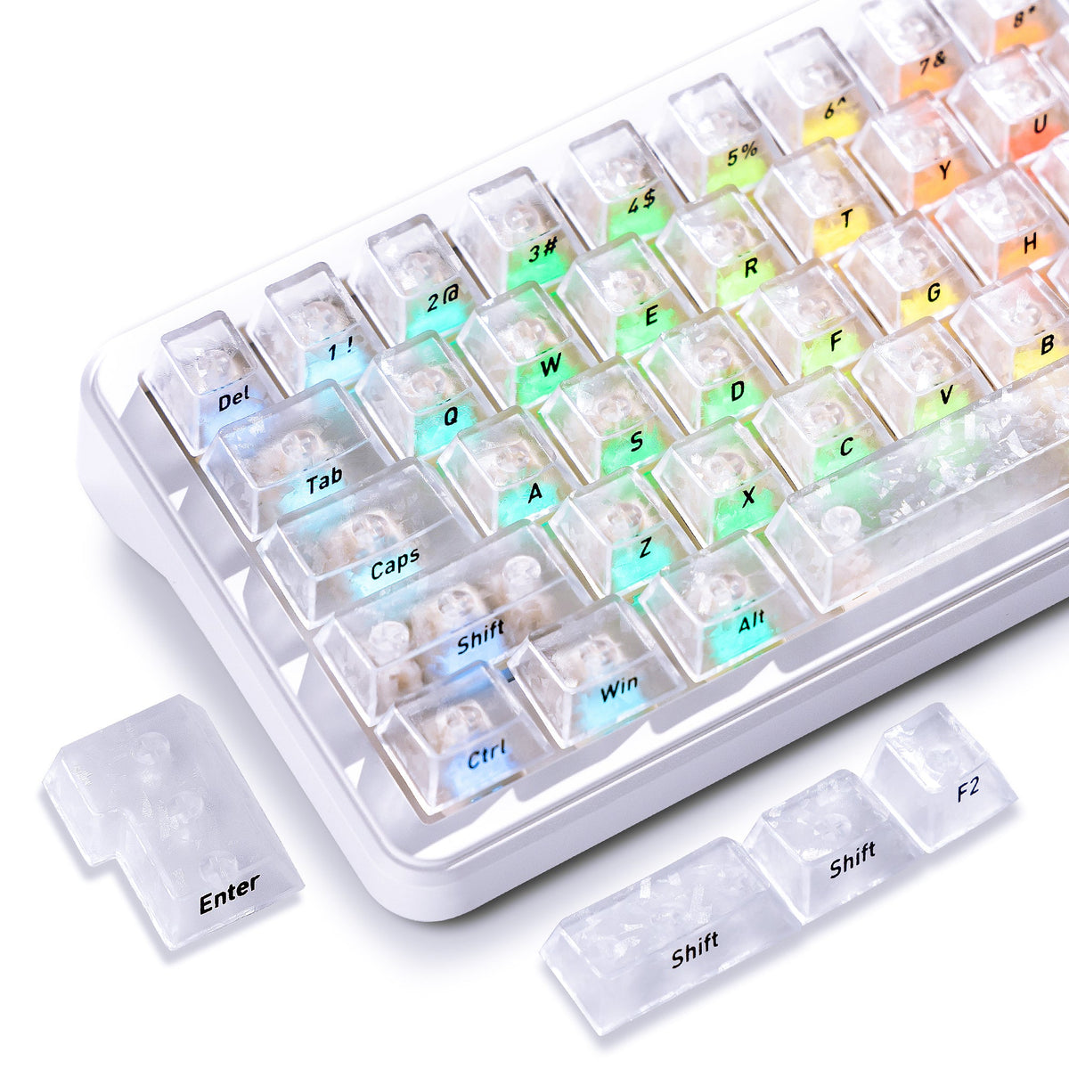 Womier Translucent Forged Side-Printed Carbon Keycaps (132-Key) - Womier Keyboard