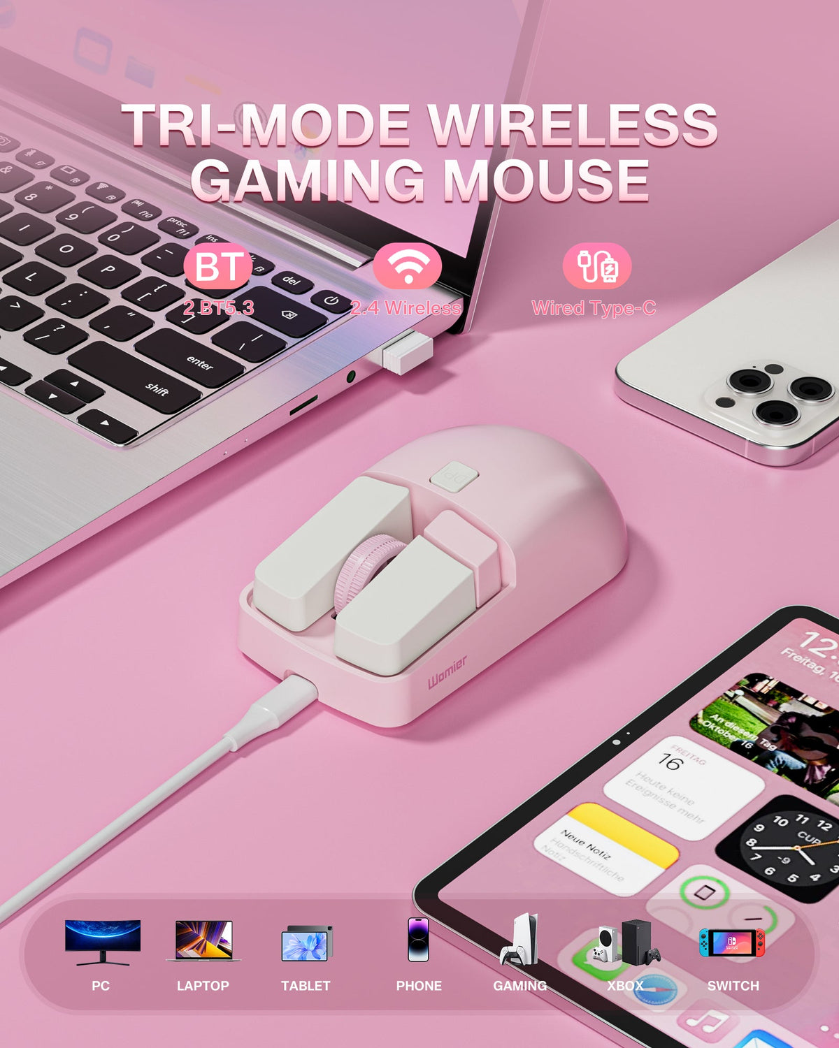Womier Typehaven RM1 Tri-Mode Wireless Gaming Mouse - Womier Keyboard