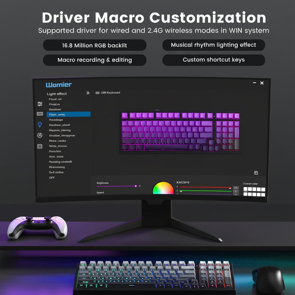Womier X98 Wireless Mechanical Keyboard, RGB Gaming Keyboard - Womier Keyboard