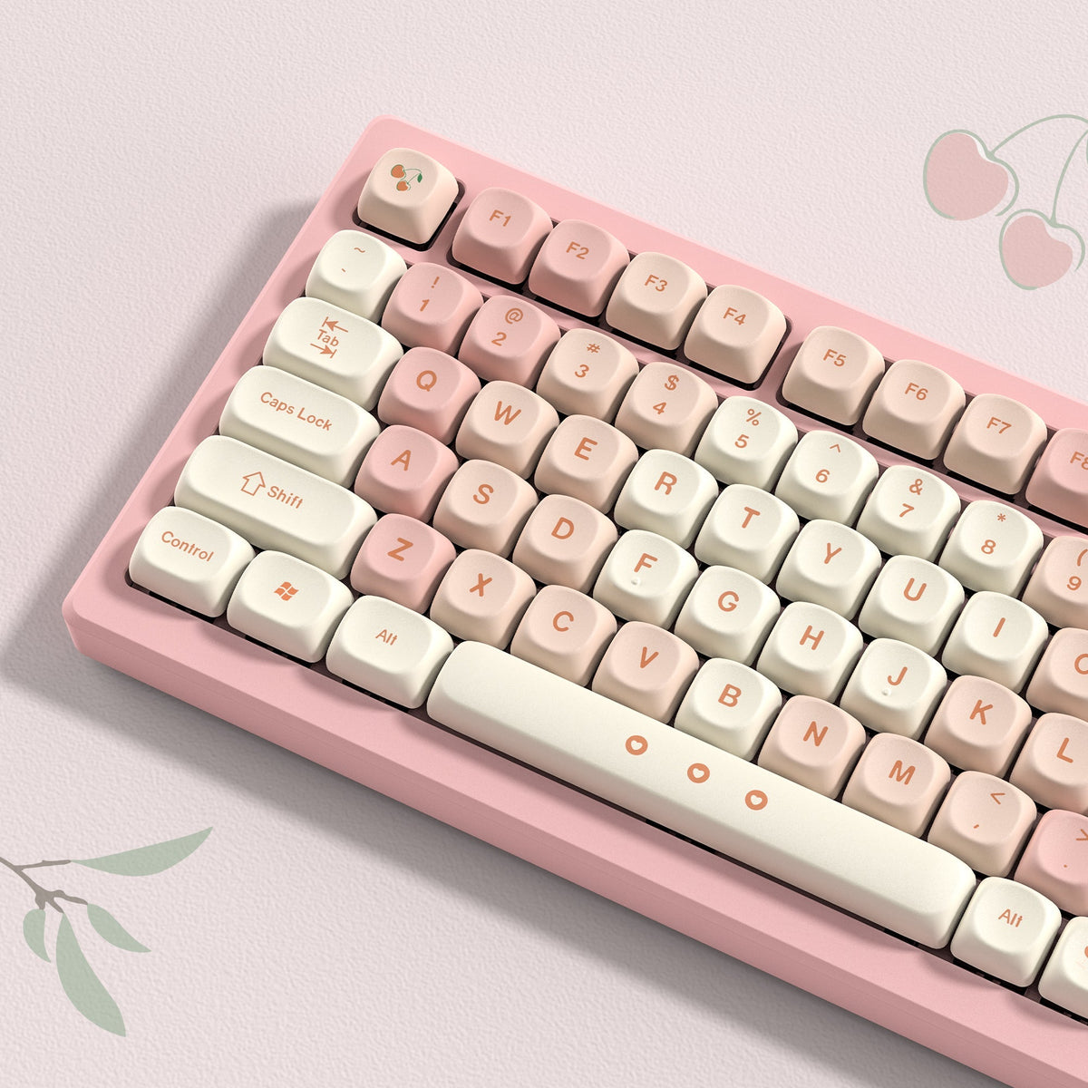 Womier Cherry Pudding 143 - Key MOA Profile Dye - Sub PBT Keycap Set - Womier Keyboard