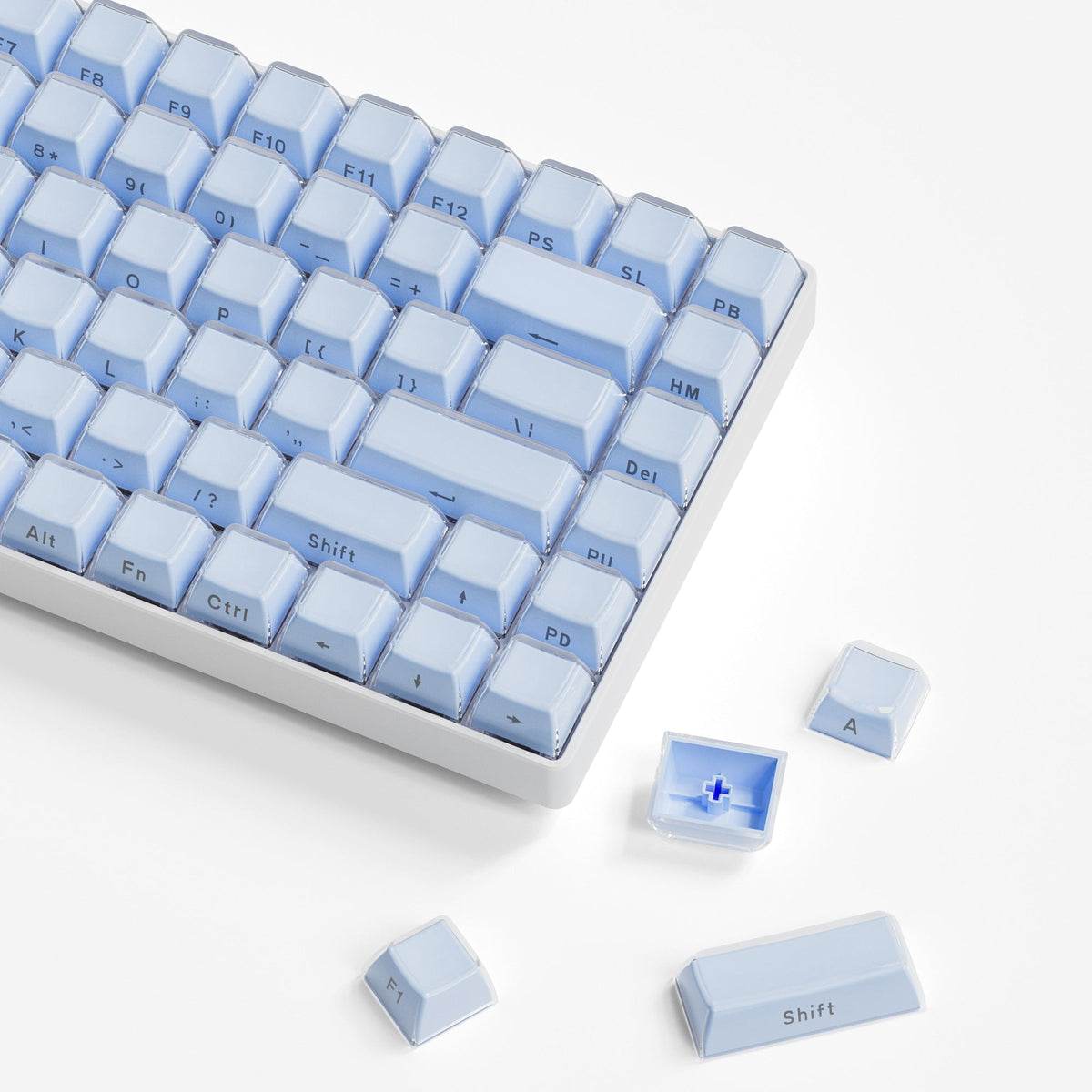 Womier Jello Side - Printed Translucent OEM Profile Keycap (113 - Key) - Womier Keyboard