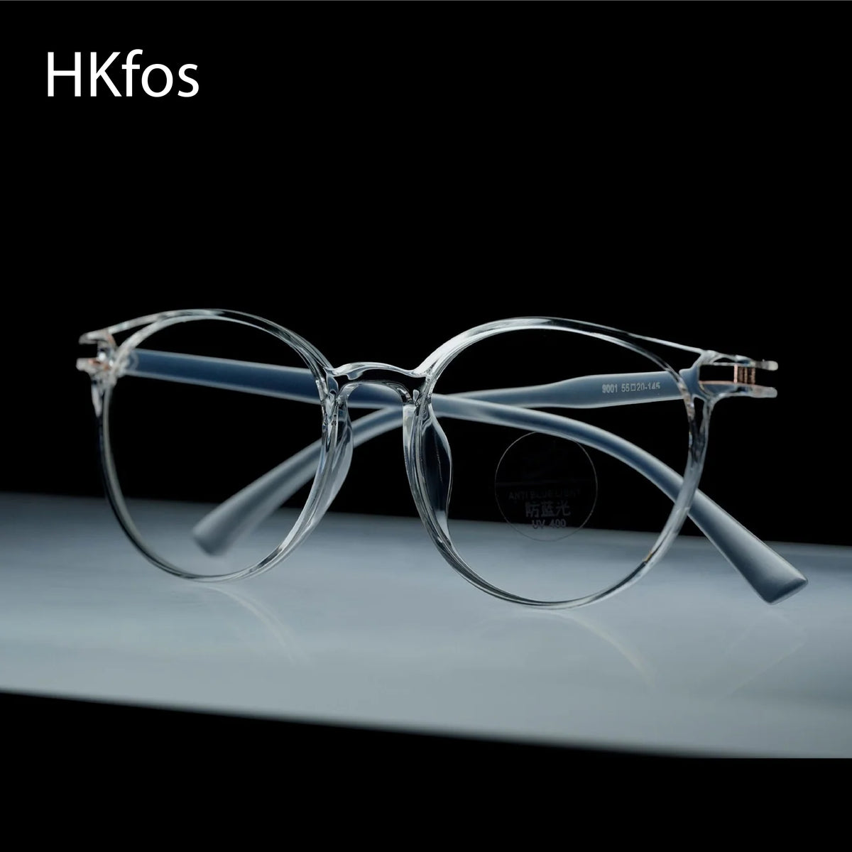 HKfos Round Clear Frame Blue Light Blocking Glasses