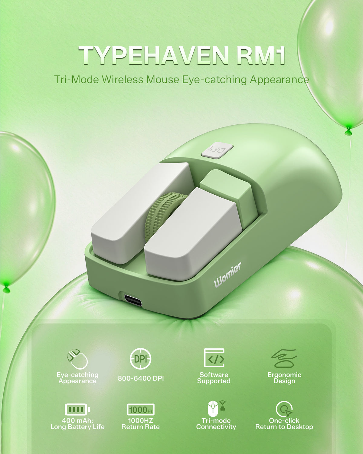 Womier Typehaven RM1 Tri-Mode Wireless Gaming Mouse