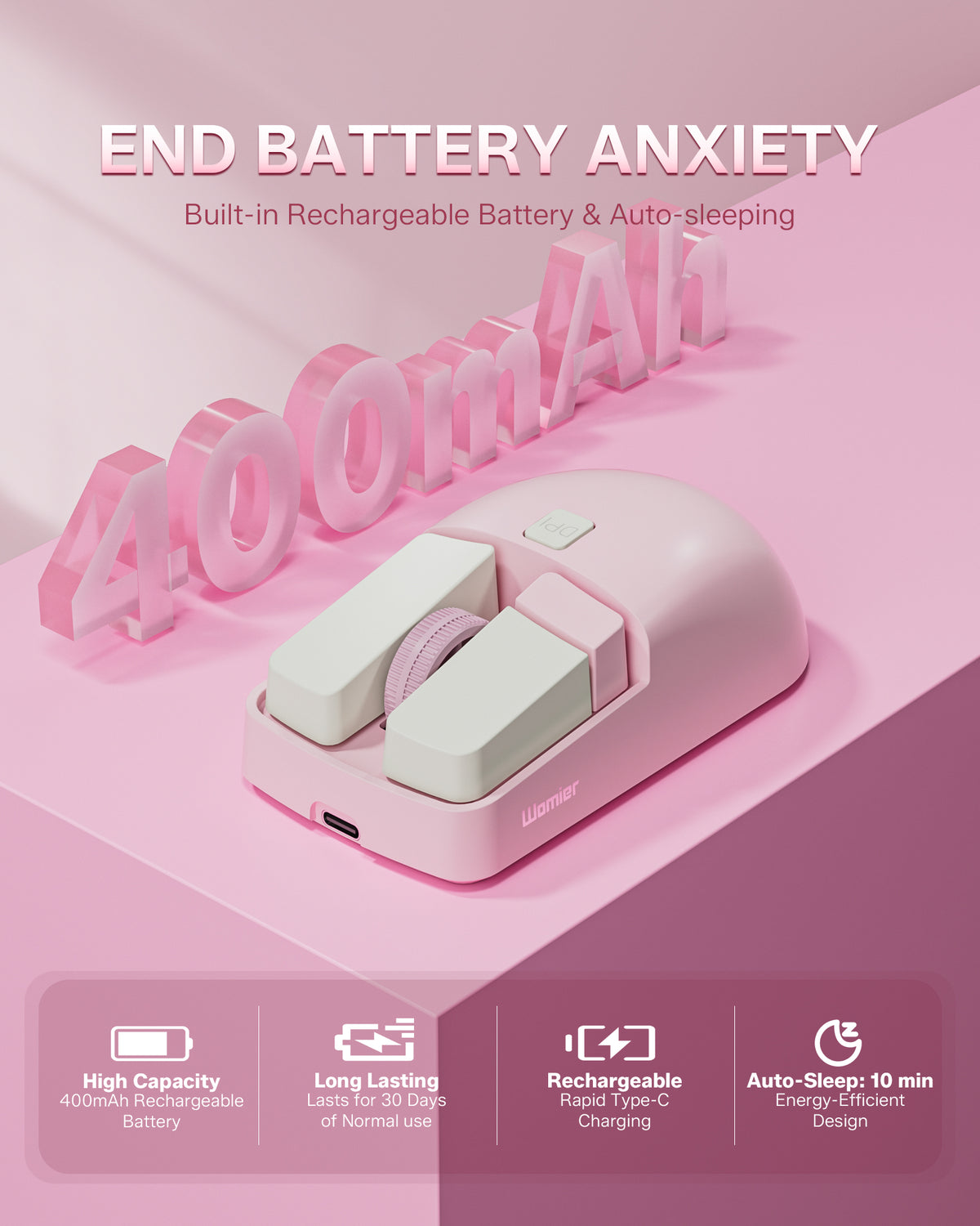 Womier Typehaven RM1 Tri-Mode Wireless Gaming Mouse