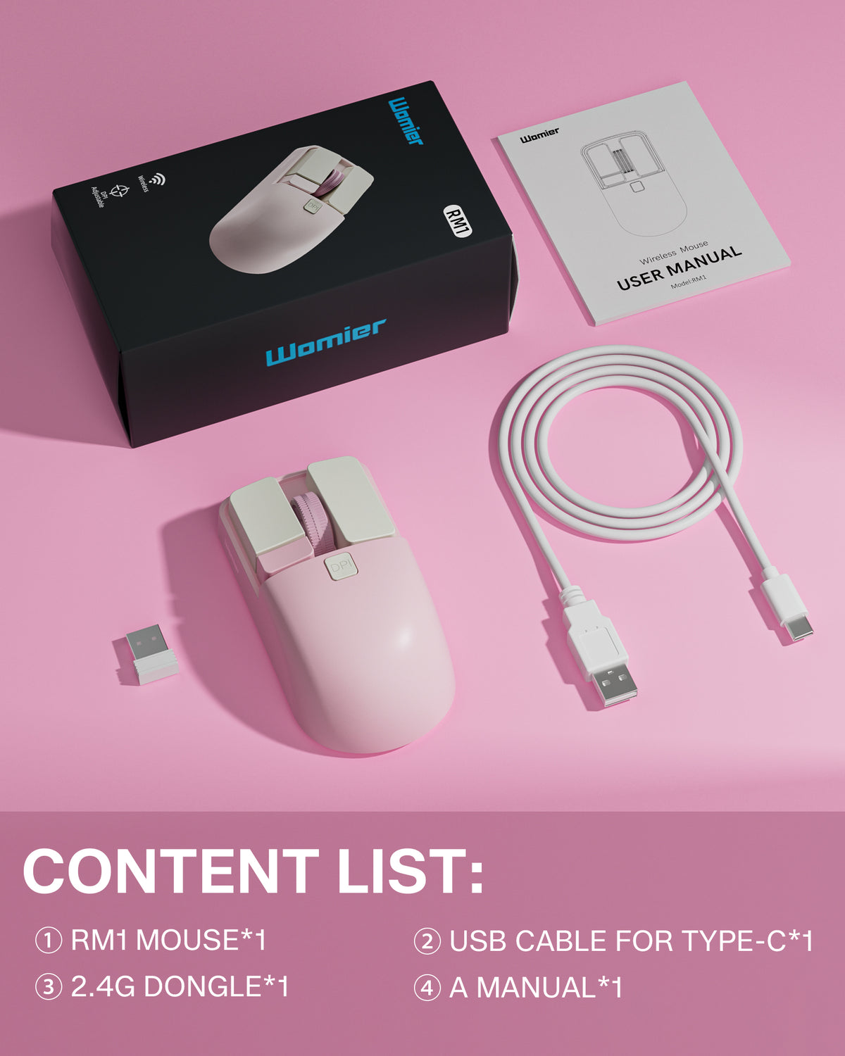 Womier Typehaven RM1 Tri-Mode Wireless Gaming Mouse