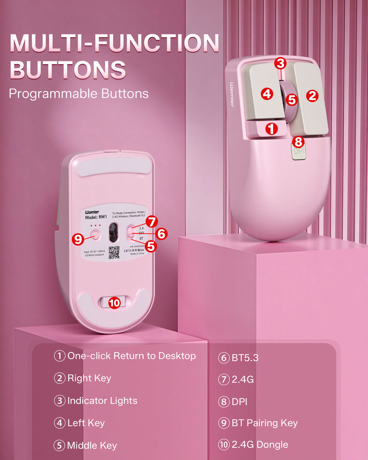 Womier Typehaven RM1 Tri-Mode Wireless Gaming Mouse