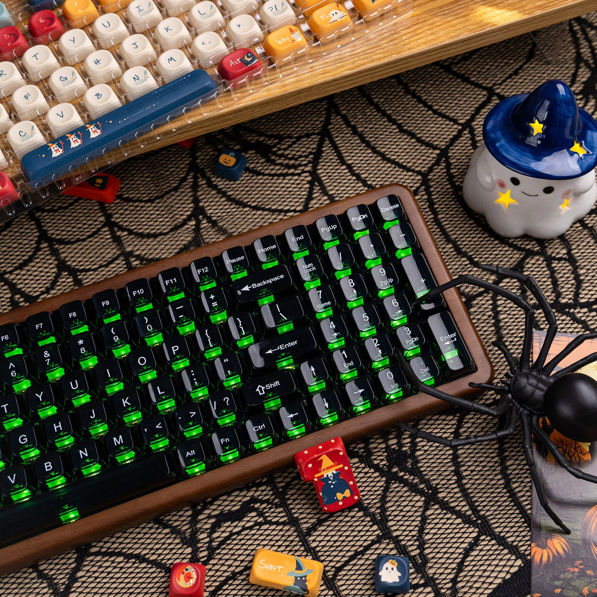 Halloween Aesthetic Bundle: Womier WD99 Keyboard + William Castle Keycaps - Womier Keyboard