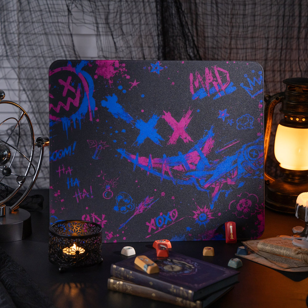 Halloween Haunted Castle Bundle — Womier WD75 HE Keyboard + William Castle MOA PBT Keycaps + Red Graffiti Glass Mouse Pad - Womier Keyboard