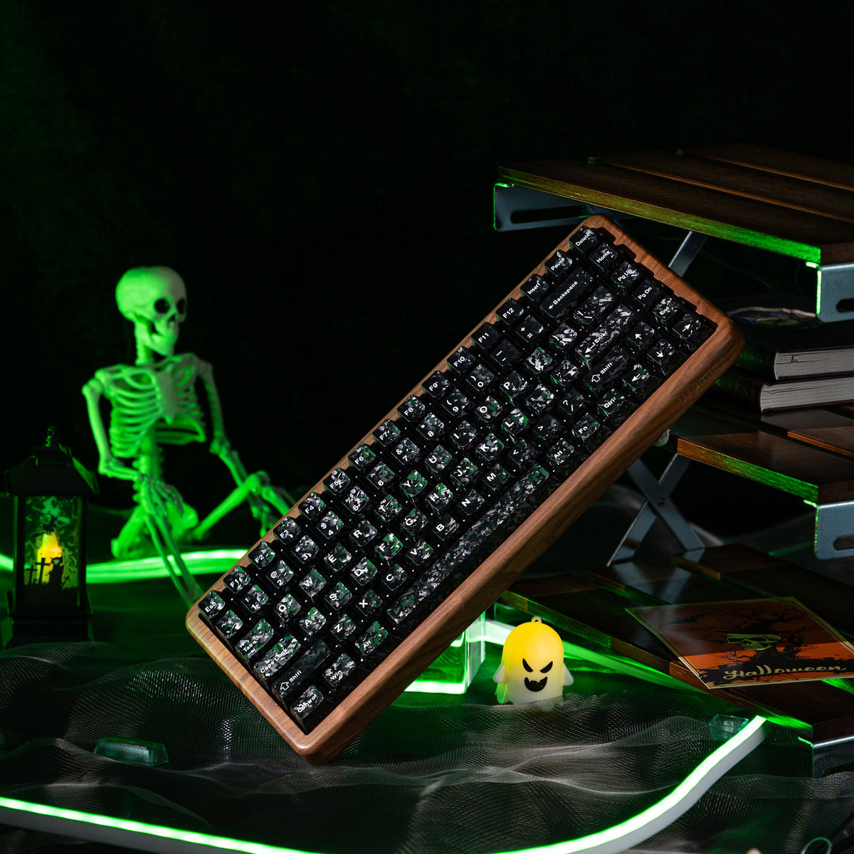 Halloween Toxic Mist Bundle — Womier WD75 HE Keyboard + Gradient Green Translucent MDA Backlit Keycaps - Womier Keyboard